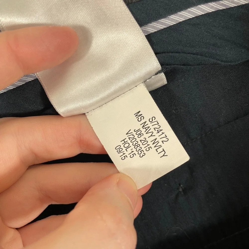 Banana Republic Dress Pants Mens 35x32 Navy Wool Modern Slim Italian Fabric